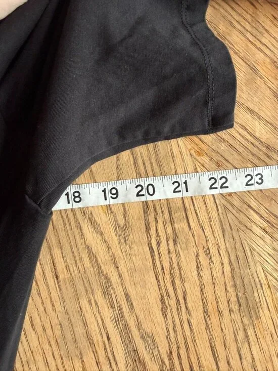 Nordstrom Black T-Shirt Midi Dress Size Medium Minimalist Casual Stretch - Picture 7 of 7